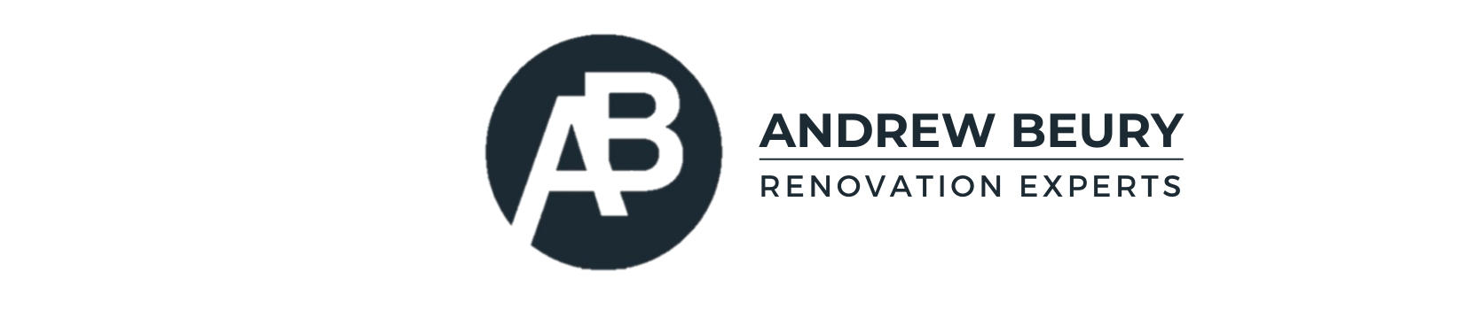 A black and white logo of an ab remodeling company.